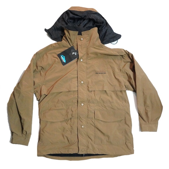 Tri Mountain Other - Tri-Mountain Brown Full Zip Windbreaker NWT L